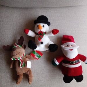 Bundle of Holiday Plush Toys (3)